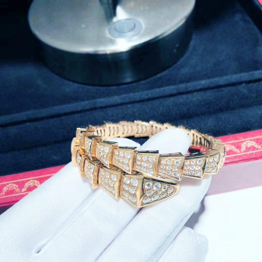 [Luna Brilliance]SERPENTI BRACELET 8MM PINK GOLD DIAMOND