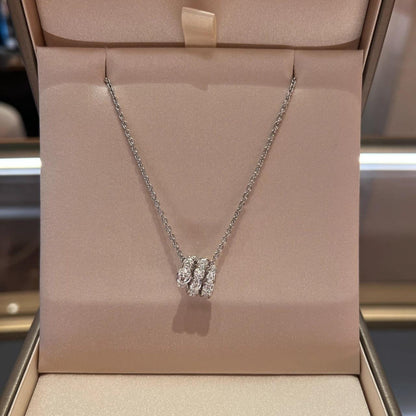 [Luna Brilliance]SERPENTI  NECKLACE DOUBLE RING DIAMOND