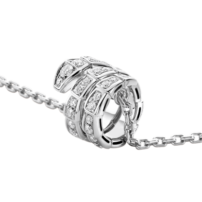 [Luna Brilliance]SERPENTI  NECKLACE DOUBLE RING DIAMOND