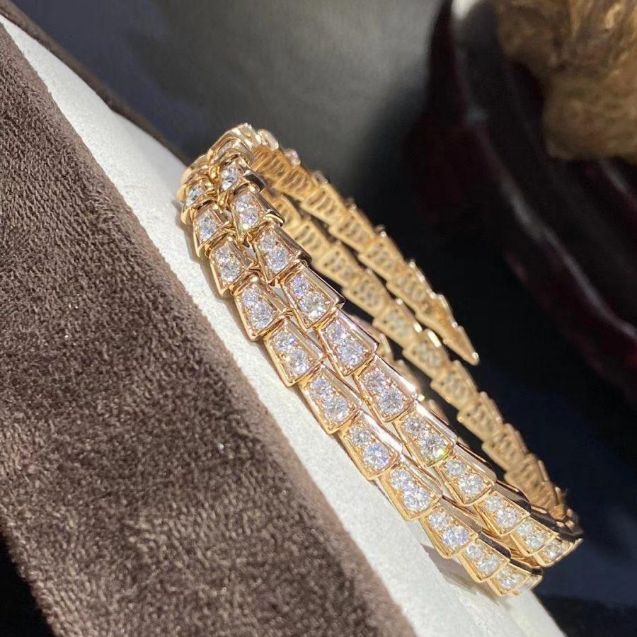 [Luna Brilliance]SERPENTI BRACELET GOLD DIAMOND DOUBLE ROW