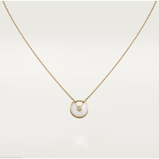 [Luna Brilliance]AMULETTE ROSE GOLD MOP NECKLACE
