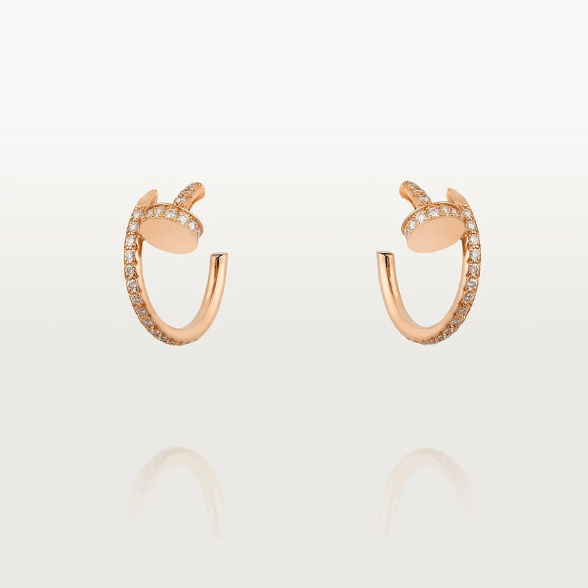 [Luna Brilliance]JUSTE EARRINGS 12.75MM PINK GOLD DIAMOND