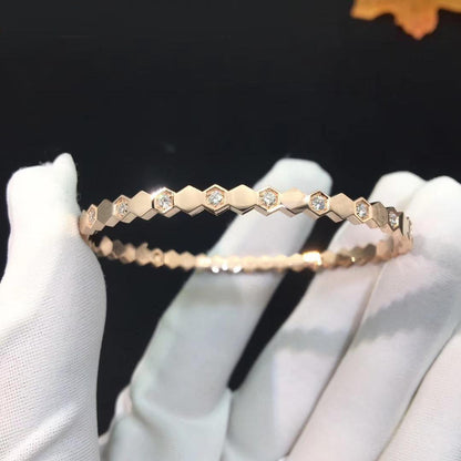 [Luna Brilliance]BEE LOVE PINK GOLD DIAMOND BRACELET