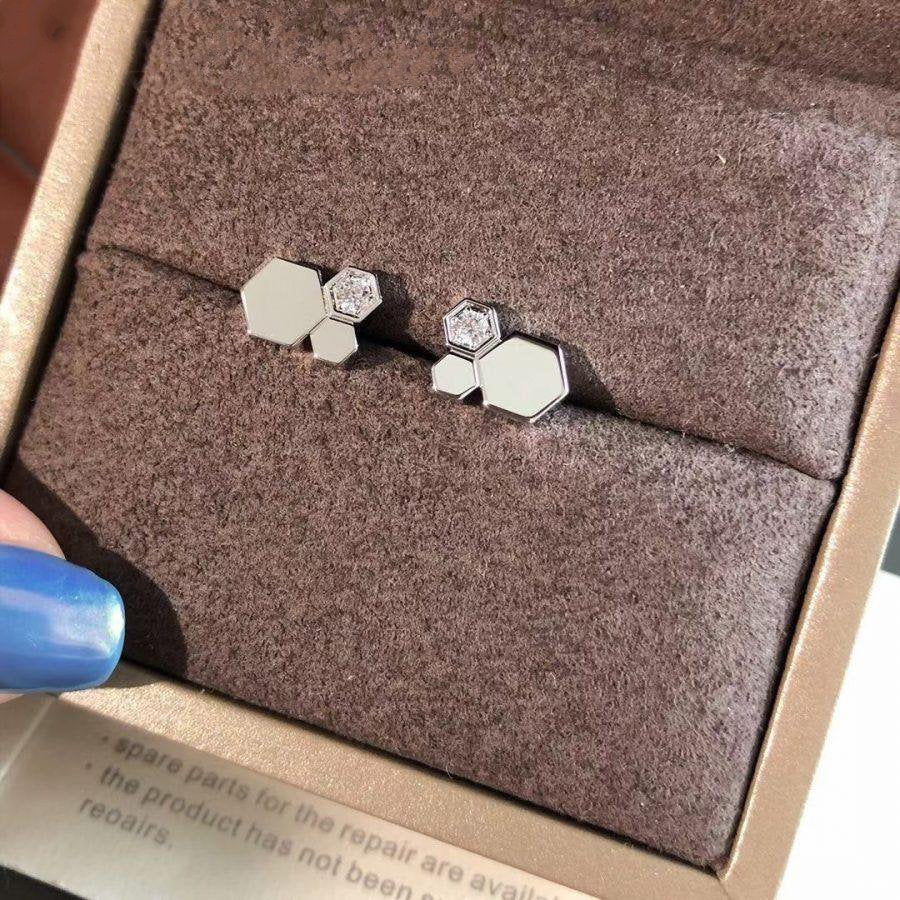 [Luna Brilliance]BEE LOVE SILVER DIAMOND EARRINGS
