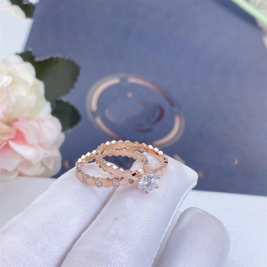 [Luna Brilliance]BEE LOVE RING PINK GOLD 1 DIAMOND