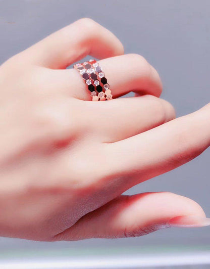 [Luna Brilliance]BEE LOVE RING PINK GOLD DIAMOND