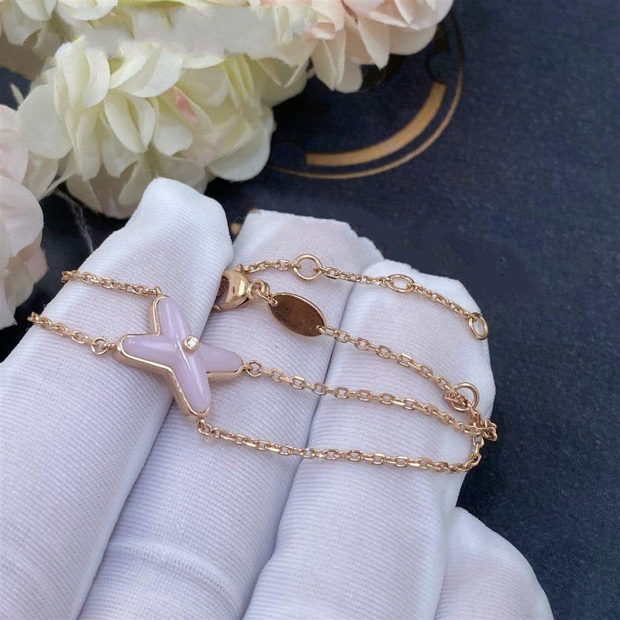 [Luna Brilliance]JEUX BRACELET PINK MOP PINK GOLD 1 DIAMOND