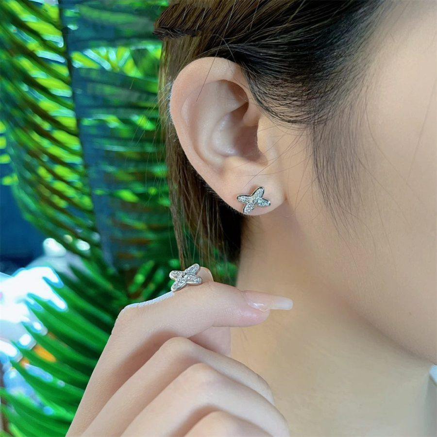 [Luna Brilliance]JEUX DE SILVER DIAMOND EARRINGS