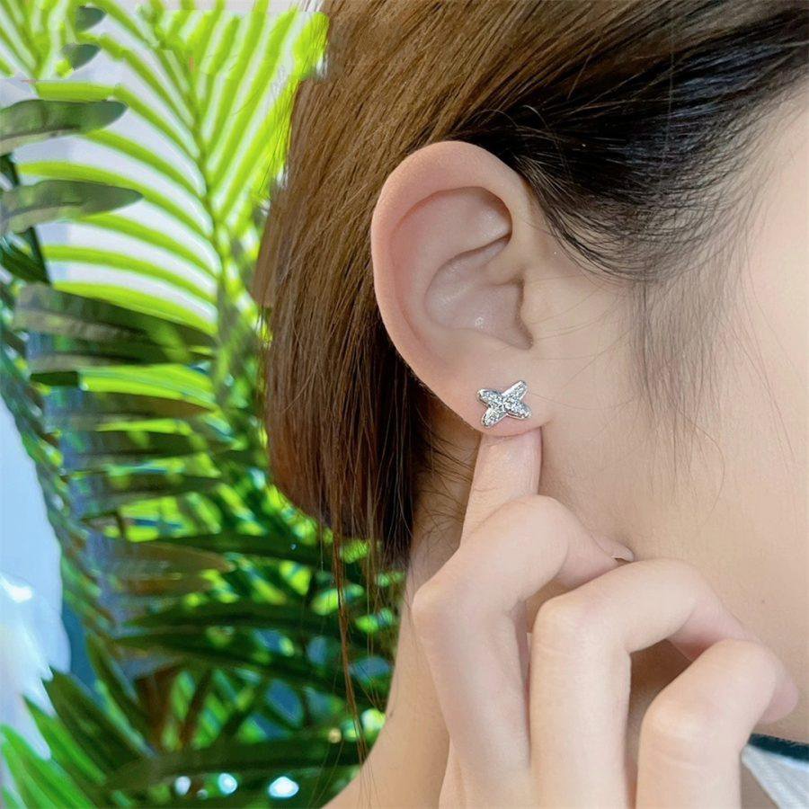 [Luna Brilliance]JEUX DE SILVER DIAMOND EARRINGS