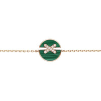 [Luna Brilliance]JEUX DE BRACELET MALACHITE PINK GOLD DIAMONDS