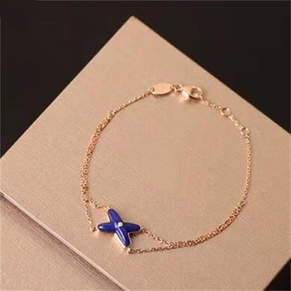 [Luna Brilliance]Hollow Design Four-Leaf Clover Flower Shape Ring