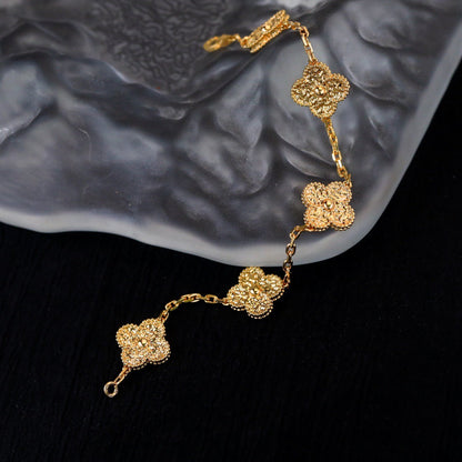 [Luna Brilliance]CLOVER 5 MOTIFS BRONZING BRACELET