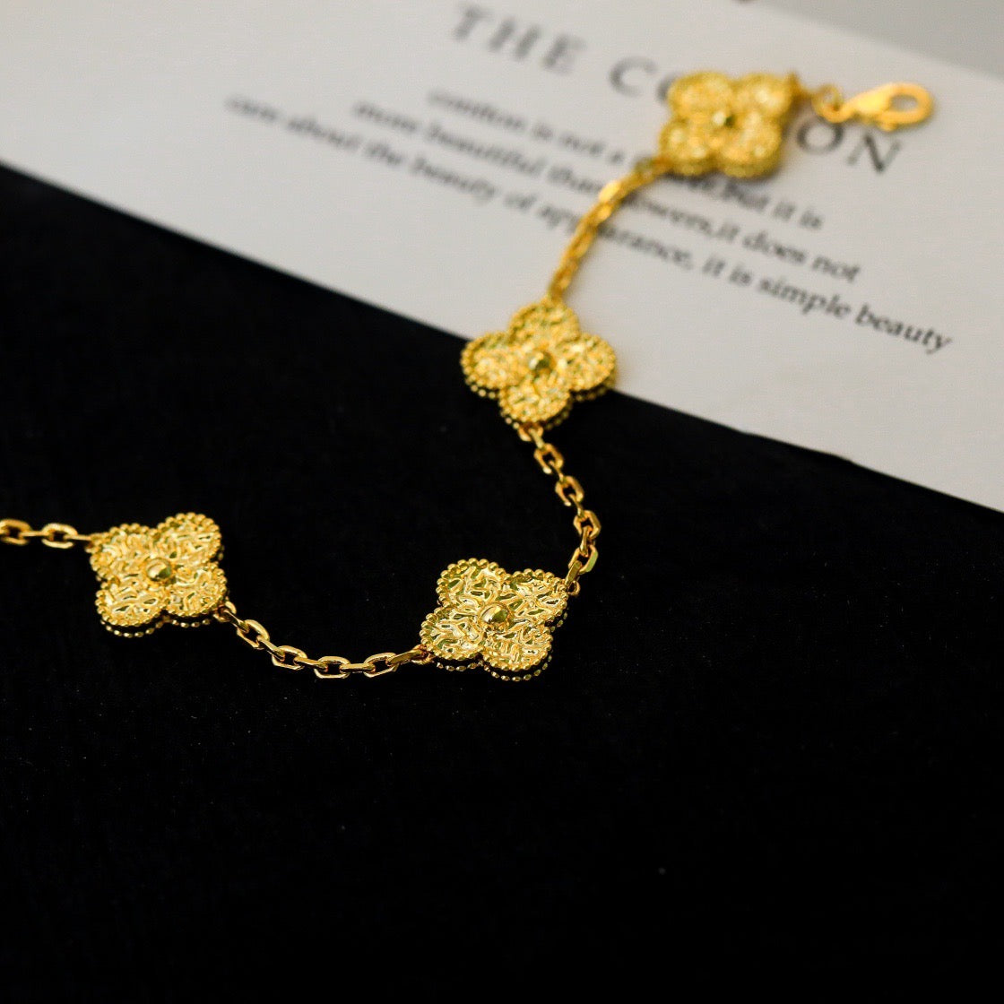 [Luna Brilliance]CLOVER 5 MOTIFS BRONZING BRACELET