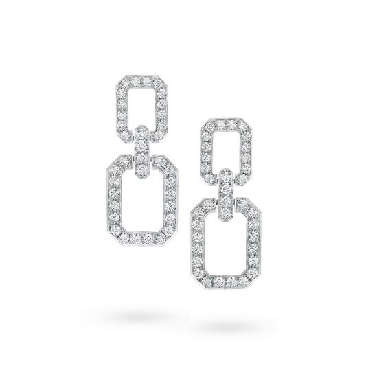 [Luna Brilliance]LINKS MEDIUM EARRINGS DIAMOND