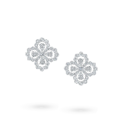 [Luna Brilliance]LOOP EARRINGS FULL MOTIF DIAMOND 16MM