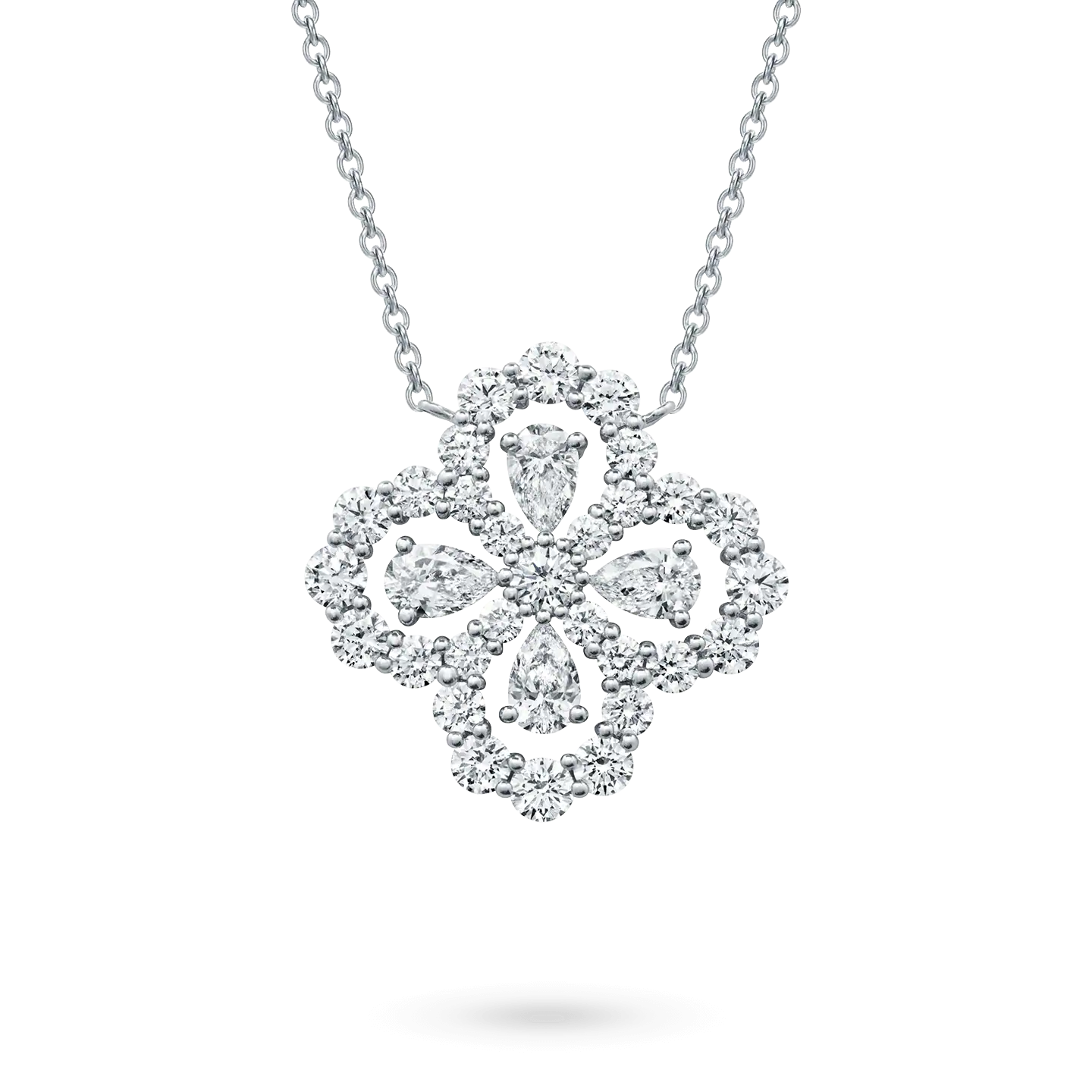 [Luna Brilliance]LOOP NECKLACE FULL MOTIF DIAMOND 16MM MULTIPLE COLORS