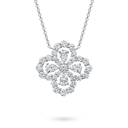 [Luna Brilliance]LOOP NECKLACE FULL MOTIF DIAMOND 16MM MULTIPLE COLORS
