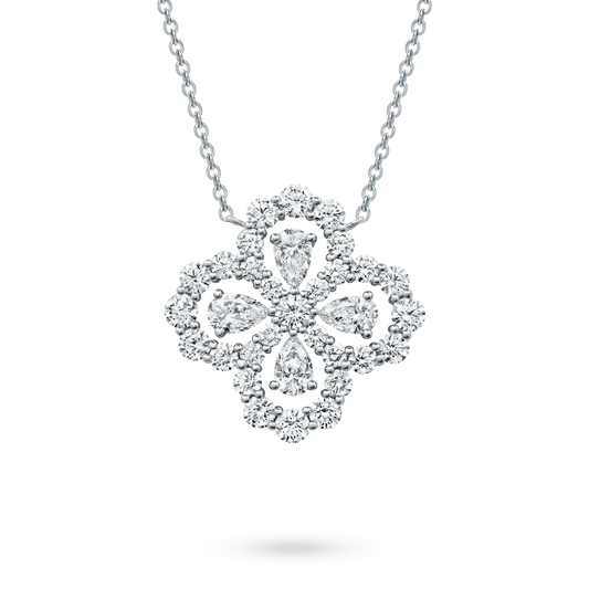 [Luna Brilliance]LOOP NECKLACE FULL MOTIF DIAMOND 16MM MULTIPLE COLORS