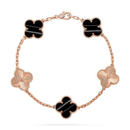 [Luna Brilliance]CLOVER LASER ROSE GOLD BRACELET COLLECTION,5 MOTIFS