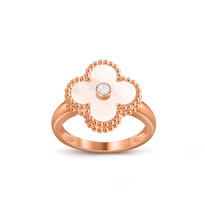 [Luna Brilliance]CLOVER DIAMOND RING ROSE GOLD COLLECTION