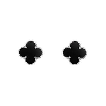 [Luna Brilliance]CLOVER SILVER 15MM EARRINGS COLLECTION