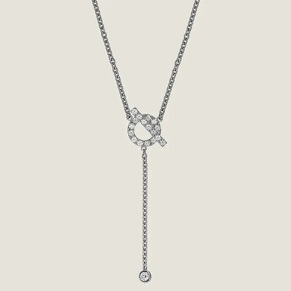 [Luna Brilliance]FINESSE SILVER DIAMOND NECKLACE