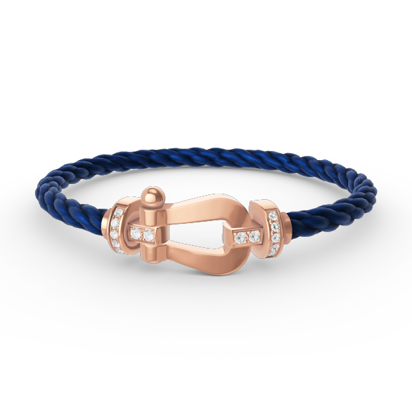 [Luna Brilliance]FORCE LARGE HORSESHOE HALF DIAMOND BRACELET ROSE GOLD