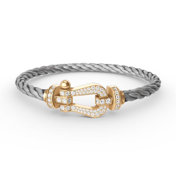 [Luna Brilliance]FORCE LARGE HORSESHOE FULL DIAMOND BRACELET GOLD