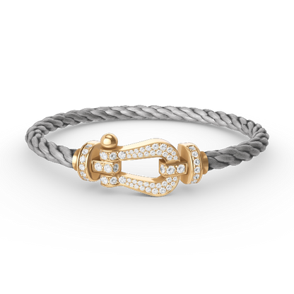 [Luna Brilliance]FORCE LARGE HORSESHOE FULL DIAMOND BRACELET GOLD