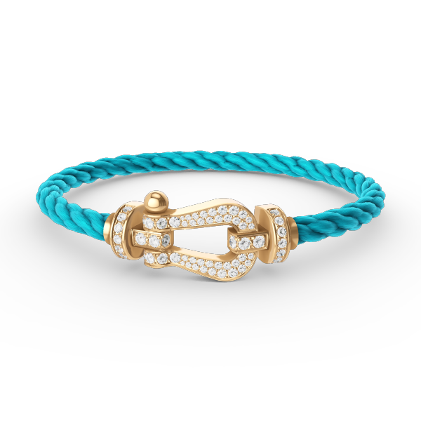 [Luna Brilliance]FORCE LARGE HORSESHOE FULL DIAMOND BRACELET GOLD