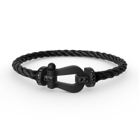 [Luna Brilliance]FORCE LARGE SERIES HORSESHOE BLACK SAMURAI BRACELET