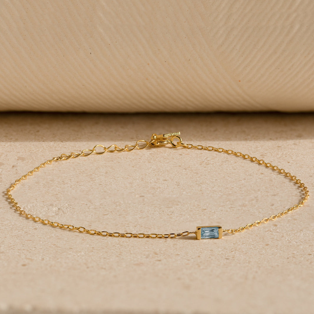 Baguette Birthstone Bracelet