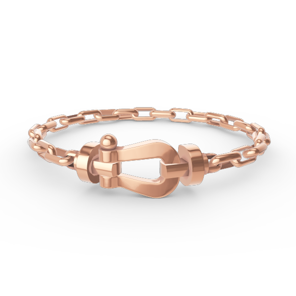 [Luna Brilliance]FORCE LARGE HORSESHOE CLASP  METAL BRACELET