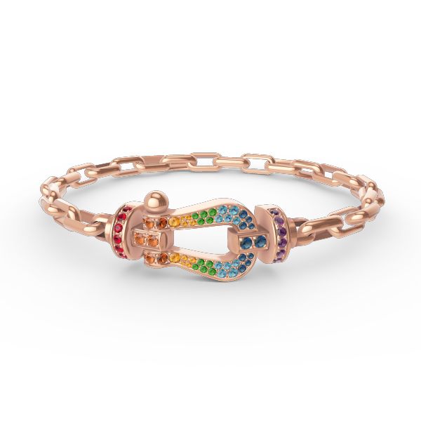 [Luna Brilliance]FORCE LARGE HORSESHOE CLASP  METAL BRACELET
