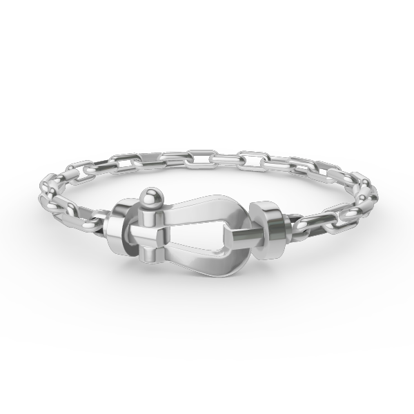 [Luna Brilliance]FORCE LARGE HORSESHOE CLASP  METAL BRACELET