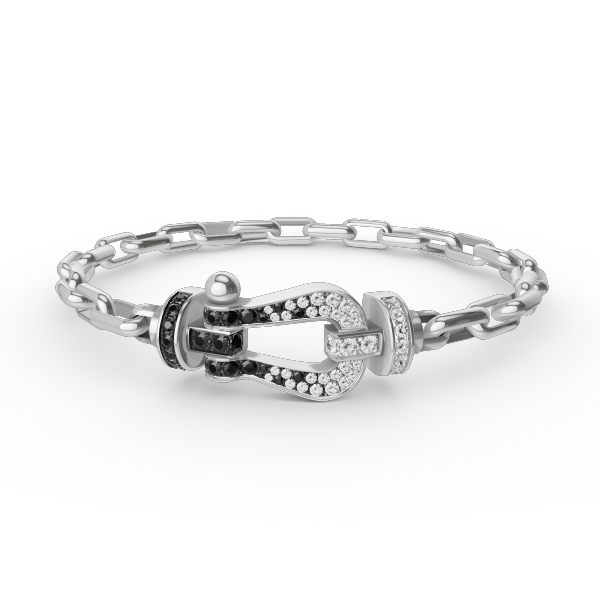 [Luna Brilliance]FORCE LARGE HORSESHOE CLASP  METAL BRACELET