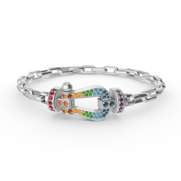 [Luna Brilliance]FORCE LARGE HORSESHOE CLASP  METAL BRACELET