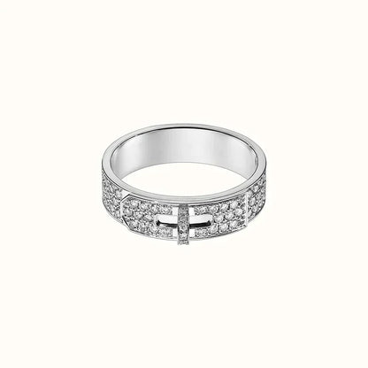 [Luna Brilliance]KELLY SILVER DIAMOND RING
