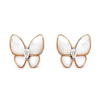 [Luna Brilliance]BUTTERFLY MOP DIAMOND EARRINGS