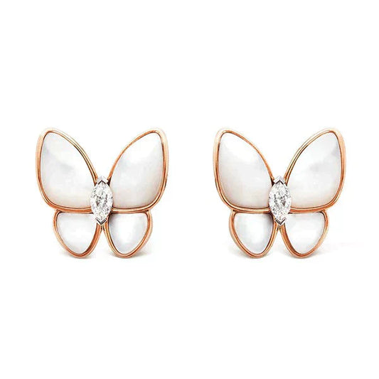 [Luna Brilliance]BUTTERFLY MOP DIAMOND EARRINGS