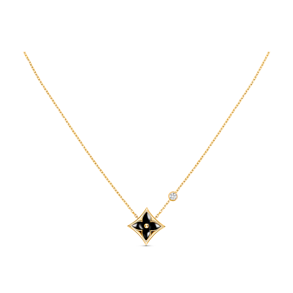 [Luna Brilliance]STAR BLACK MOP NECKLACE