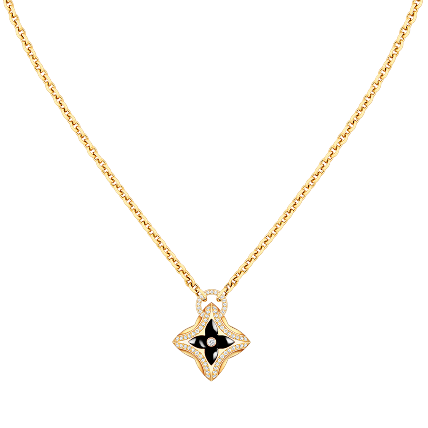 [Luna Brilliance]STAR PEDANT PINK GOLD DIAMOND NECKLACE