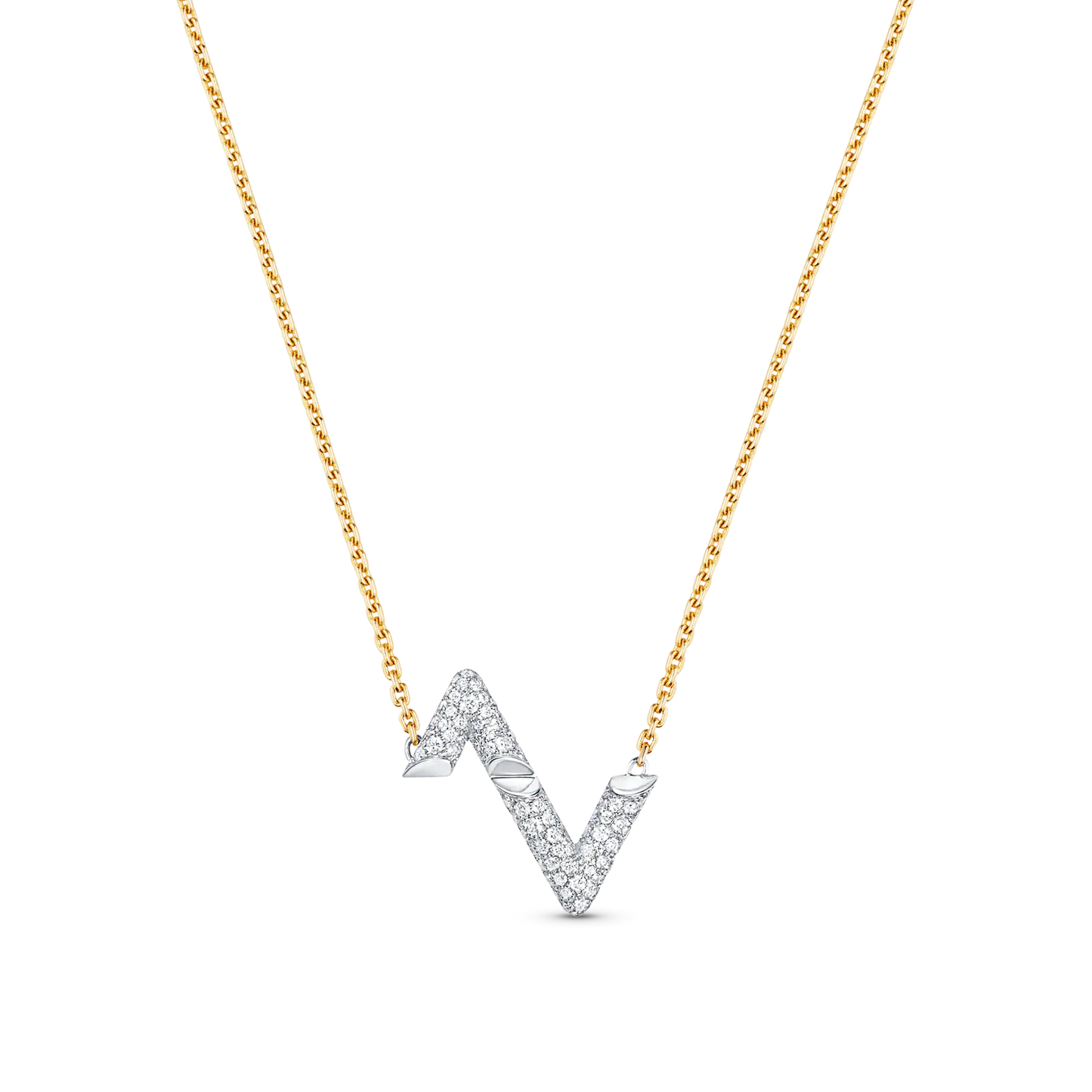 [Luna Brilliance]VOLT SILVER DIAMOND PEDANT NECKLACE