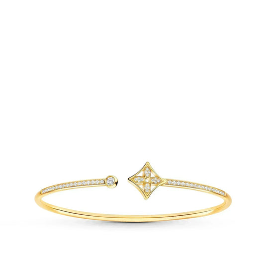 [Luna Brilliance]IDYLLE GOLD OPEN BRACELET DIAMOND PAVED