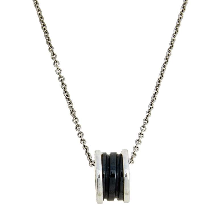 [Luna Brilliance]ZERO 1 BLACK CERAMIC SILVER NECKLACE