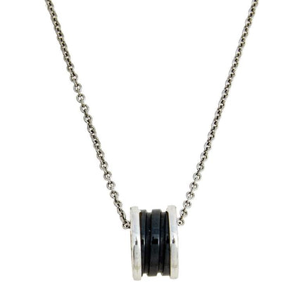 [Luna Brilliance]ZERO 1 BLACK CERAMIC SILVER NECKLACE