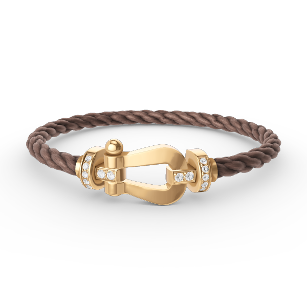[Luna Brilliance]FORCE LARGE HORSESHOE HALF DIAMOND BRACELET GOLD