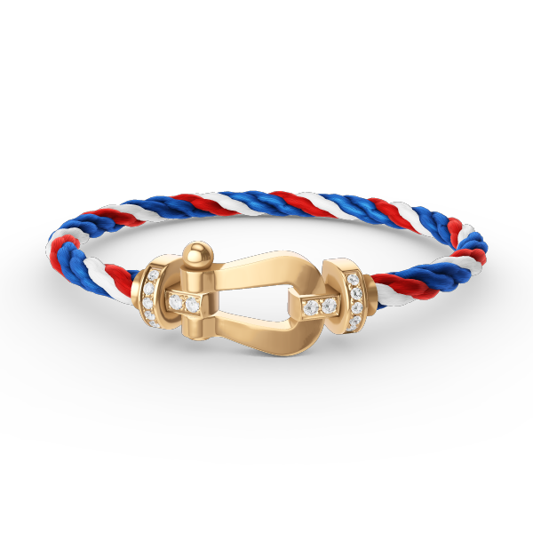 [Luna Brilliance]FORCE LARGE HORSESHOE HALF DIAMOND BRACELET GOLD
