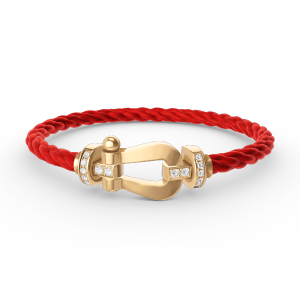 [Luna Brilliance]FORCE LARGE HORSESHOE HALF DIAMOND BRACELET GOLD