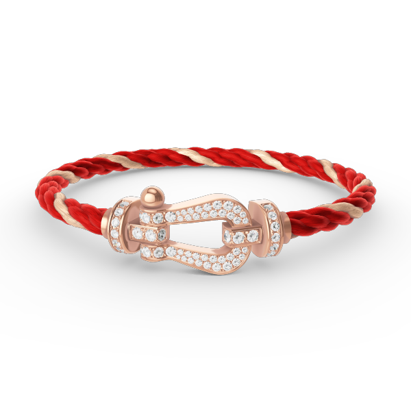 [Luna Brilliance]FORCE LARGE HORSESHOE FULL DIAMOND BRACELET ROSE GOLD